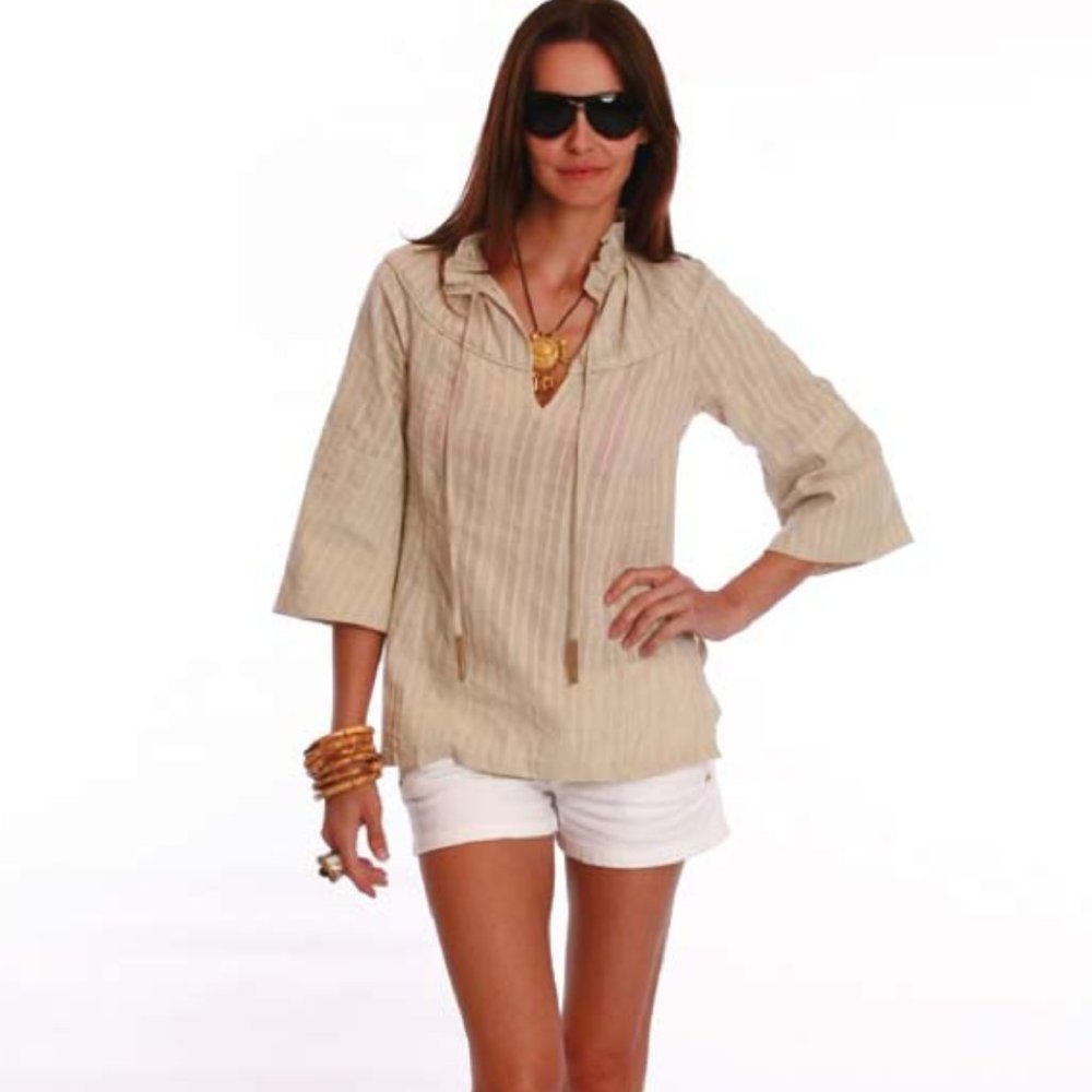 Ruffled Yoke Tunic